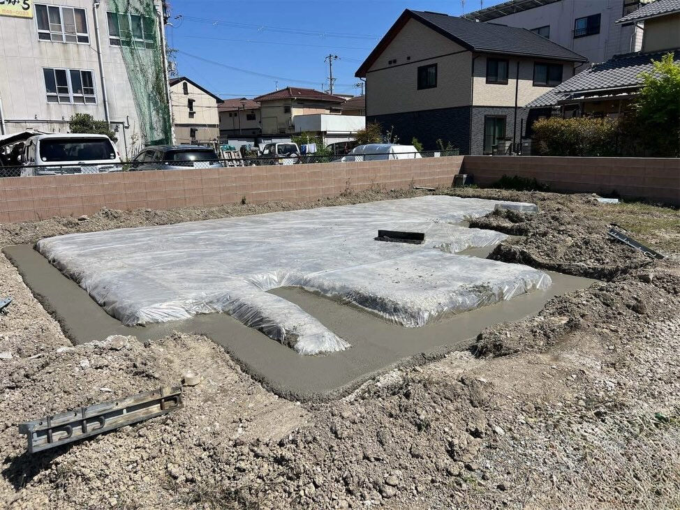 高砂市伊保にて待望の新築基礎工事がスタートしました