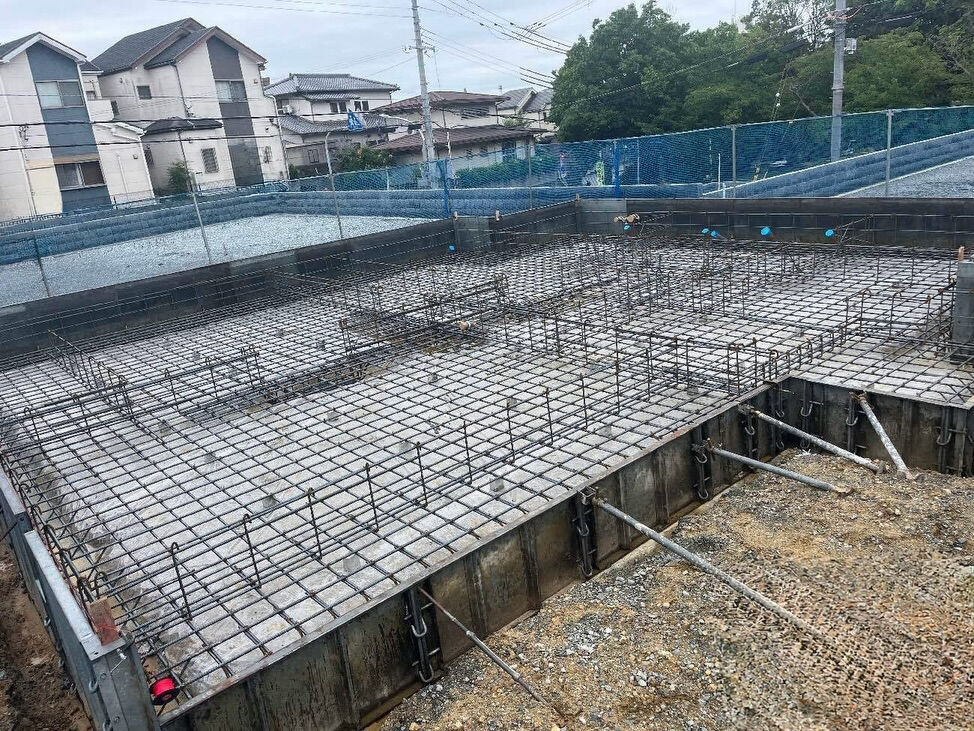 垂水区多聞台にて、基礎工事が順調に進んでいます