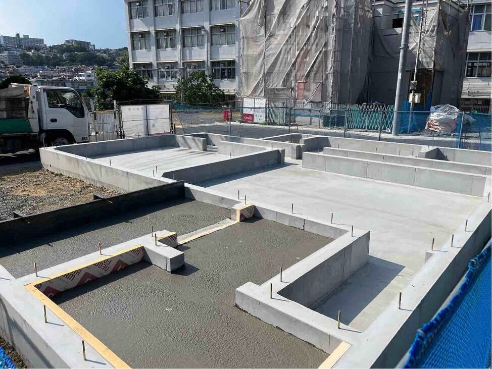 基礎工事、無事に完了しました