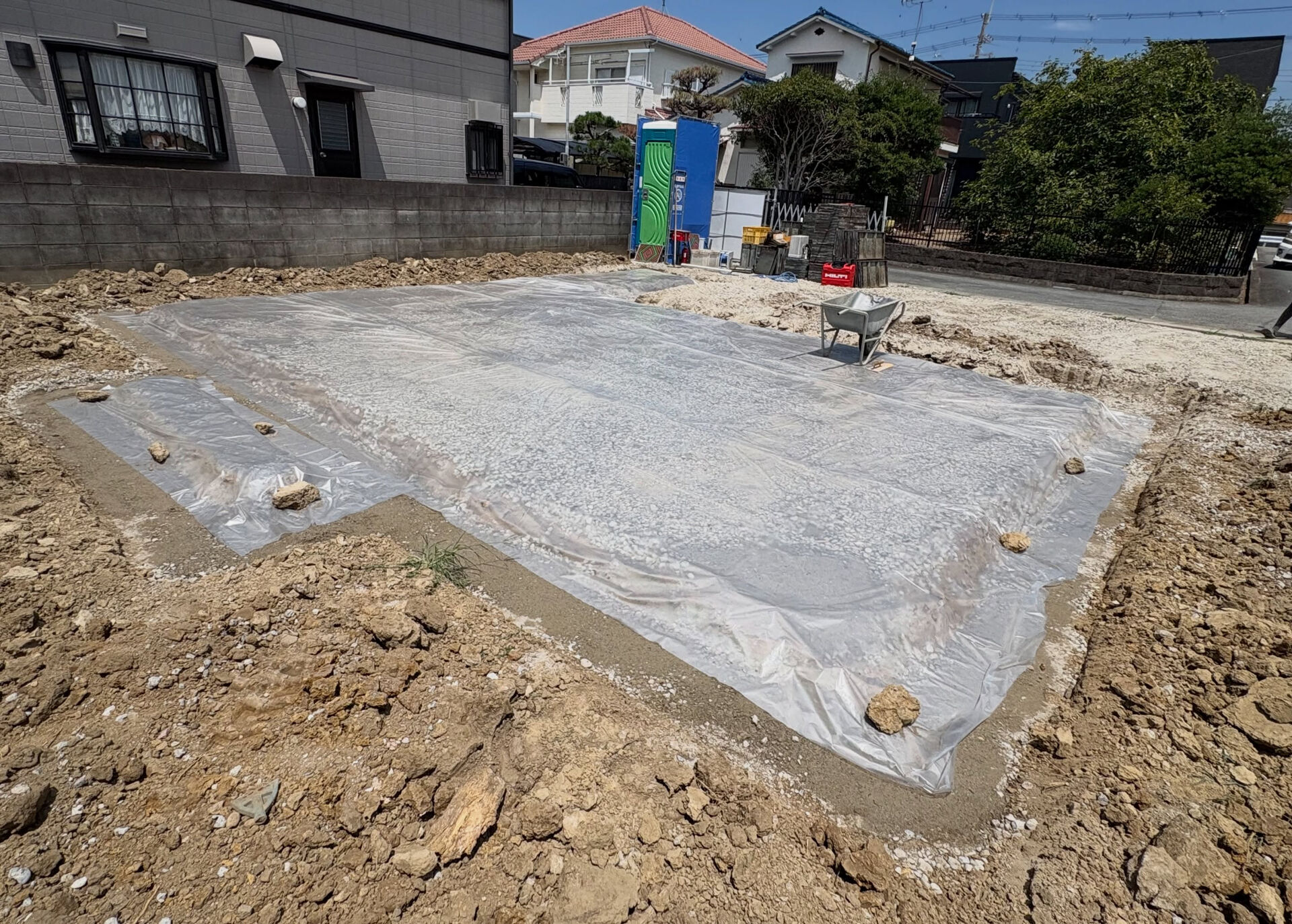 基礎工事が順調に進行中です