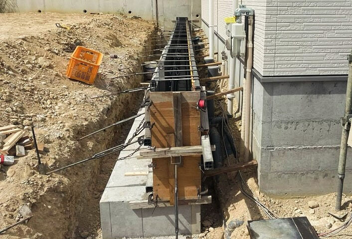神戸市垂水区で進行中の擁壁工事についてお知らせいたします