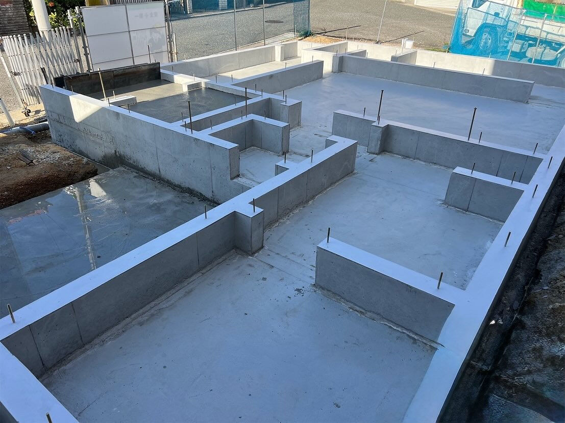 神戸市西区にて進行している住宅プロジェクトにおいて、基礎工事