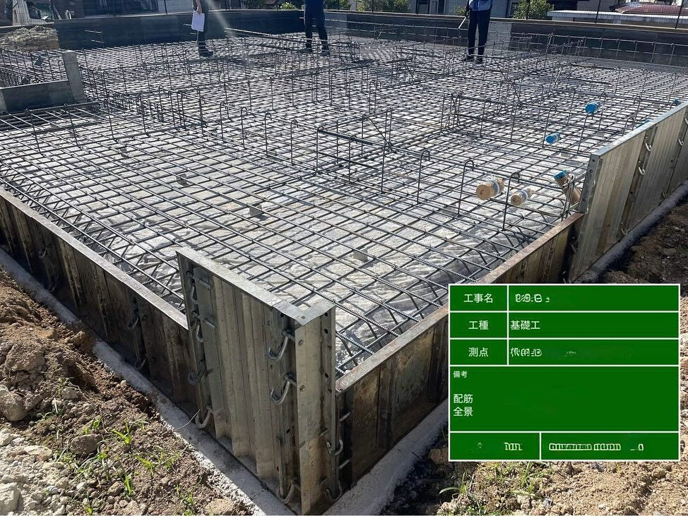 神戸市北区に位置する注文住宅の建設現場では、外部の配筋検査が