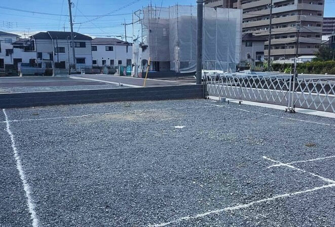 本日、明石市の大型団地開発プロジェクトにおいて、2棟の基礎工