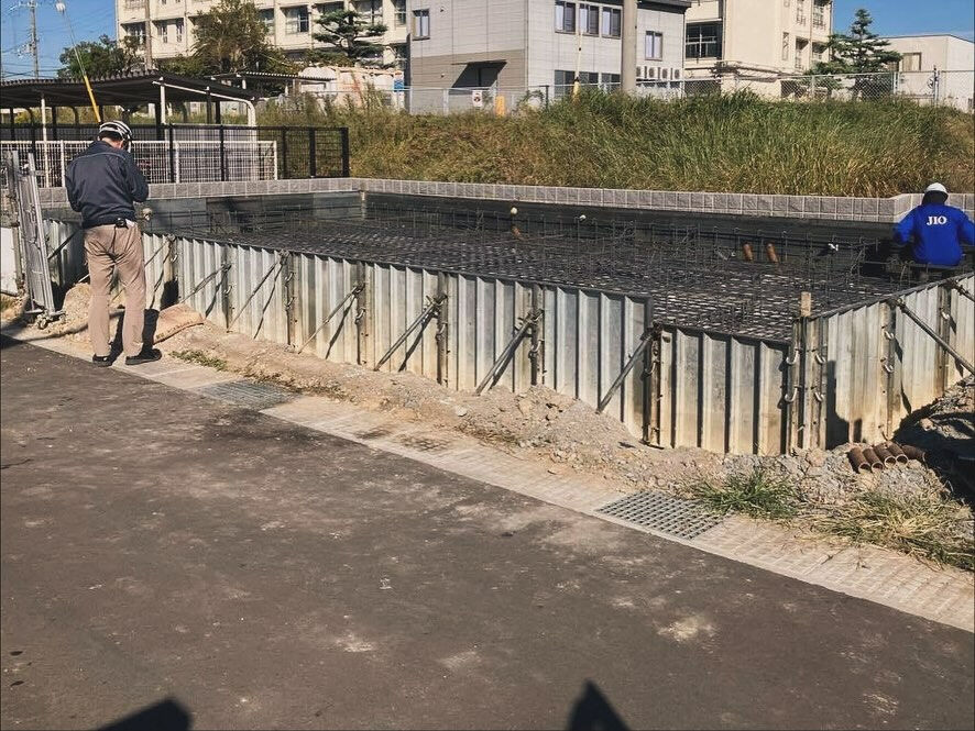 明石市に位置する大型団地において、2棟の建物の基礎部分に関す