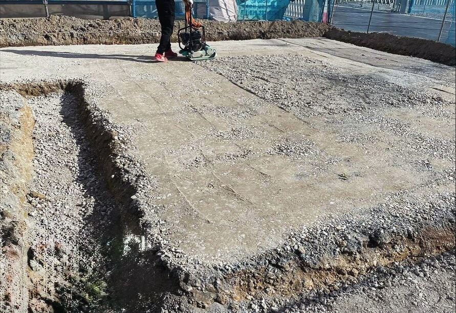 明石市の大型団地では、基礎工事が新たにスタートしました