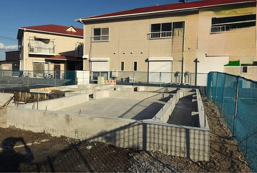 兵庫県明石市における大型団地の基礎工事が無事に完了しました