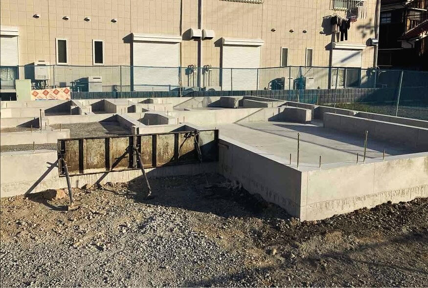 兵庫県明石市における大型団地の基礎工事が無事に完了しました