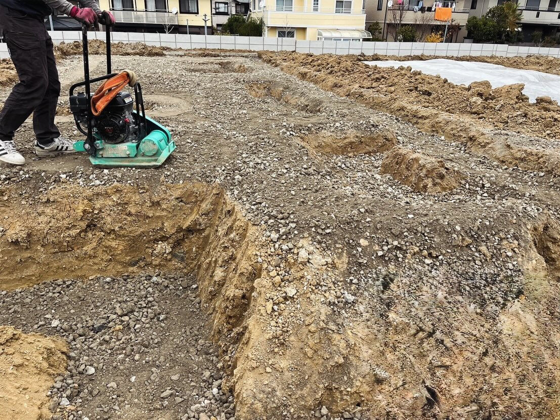 神戸市北区において、5棟の新築プロジェクトの基礎工事が正式に