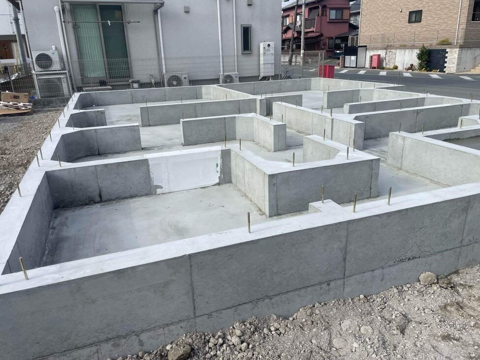 高砂市米田町で進められていた基礎工事が無事に完了しました