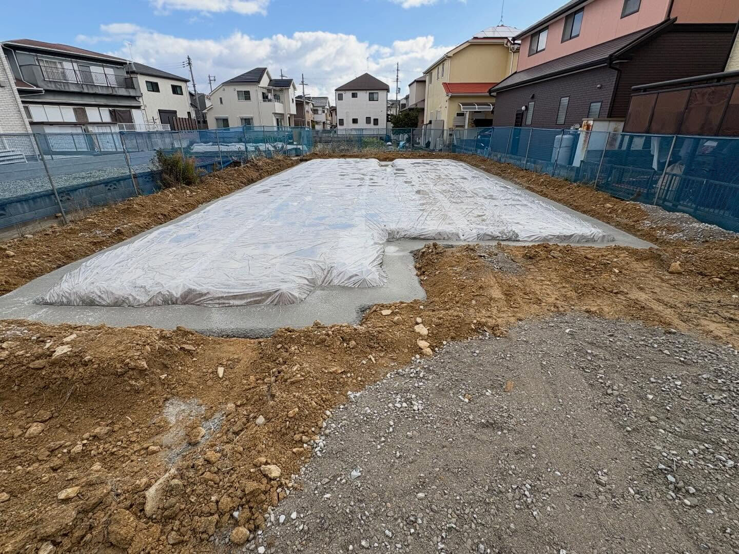 加古川市にて行われている注文住宅の建設プロジェクトで、基礎工