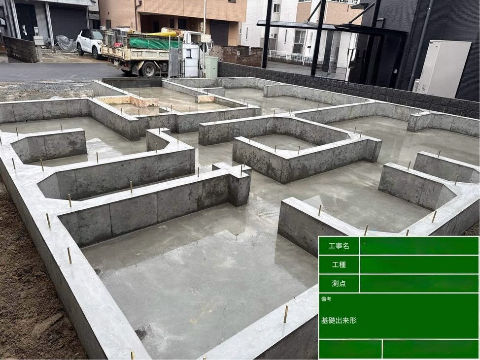 明石市大久保駅近くで進行中のプロジェクトにおいて、基礎工事が
