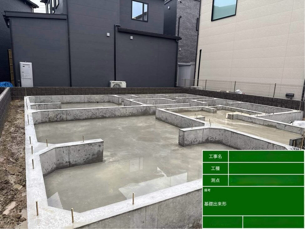 明石市大久保駅近くで進行中のプロジェクトにおいて、基礎工事が