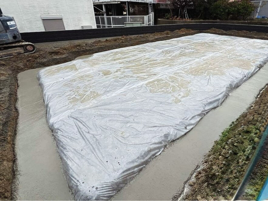 西明石西町でついに基礎工事が始まりました！この地域は、JR西