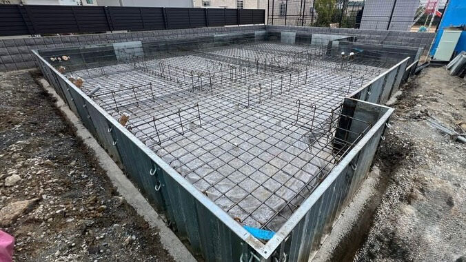 西明石藤江の建築現場では、工程が順調に進んでおります