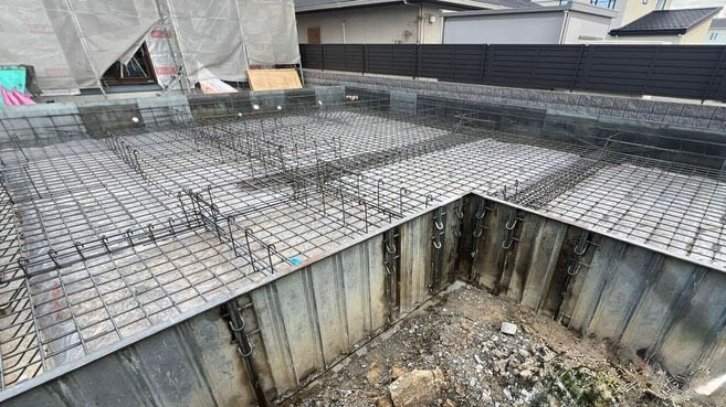 西明石藤江の建築現場では、工程が順調に進んでおります