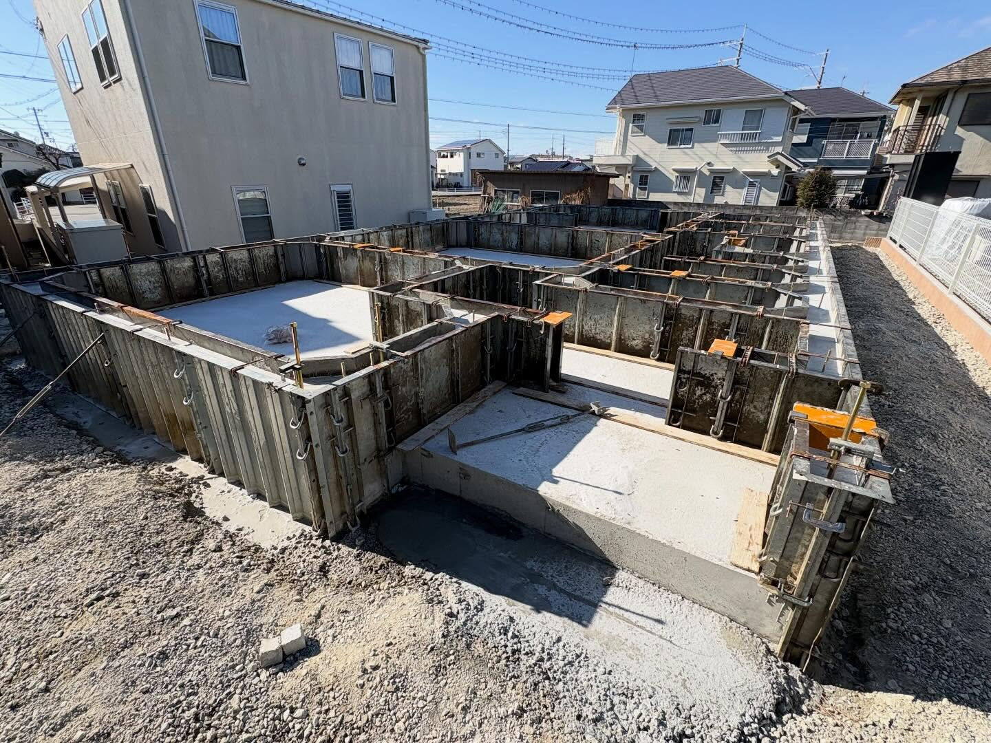 加古川市土山の団地プロジェクトでは、現在工事が順調に進んでい