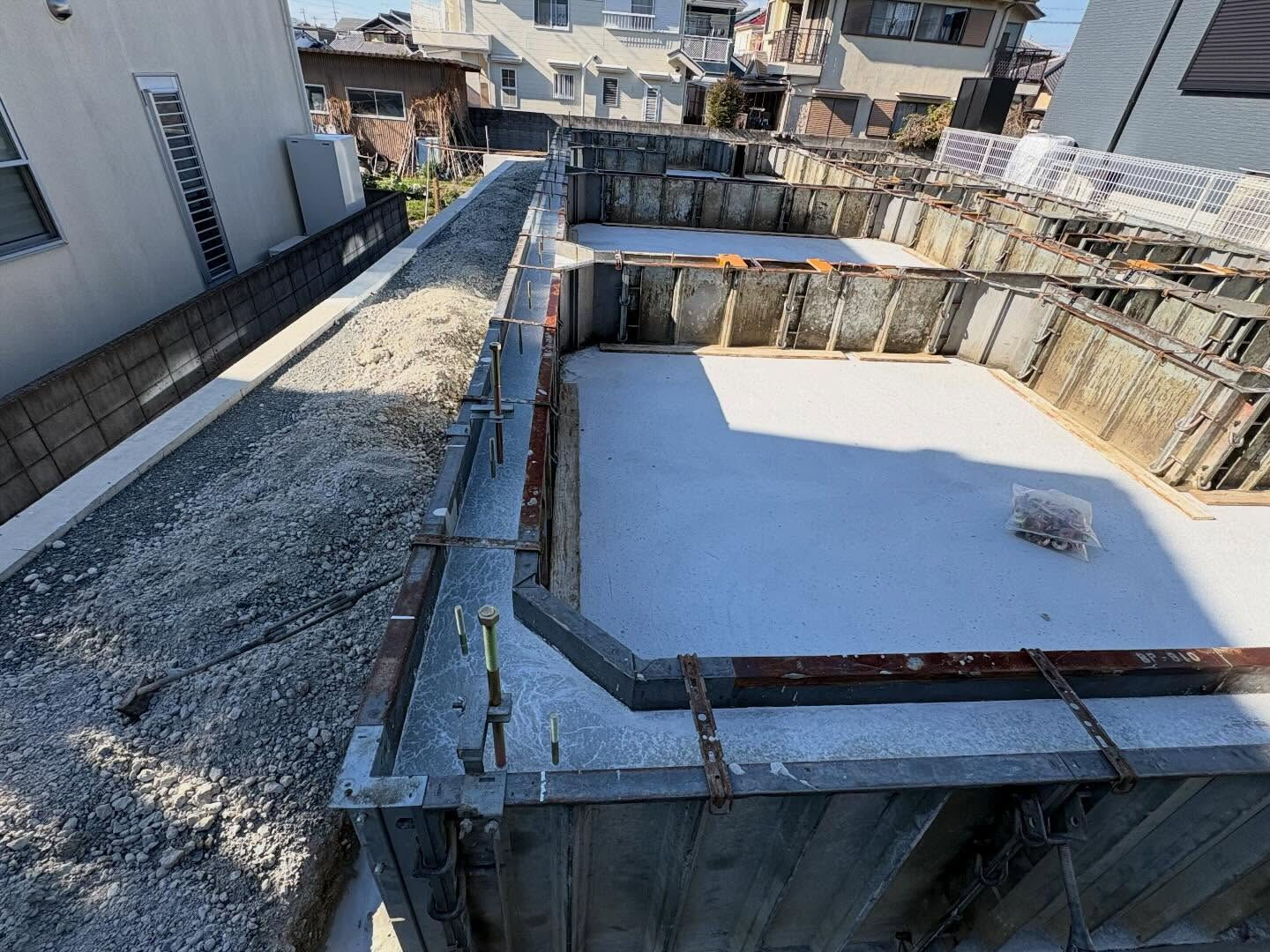 加古川市土山の団地プロジェクトでは、現在工事が順調に進んでい