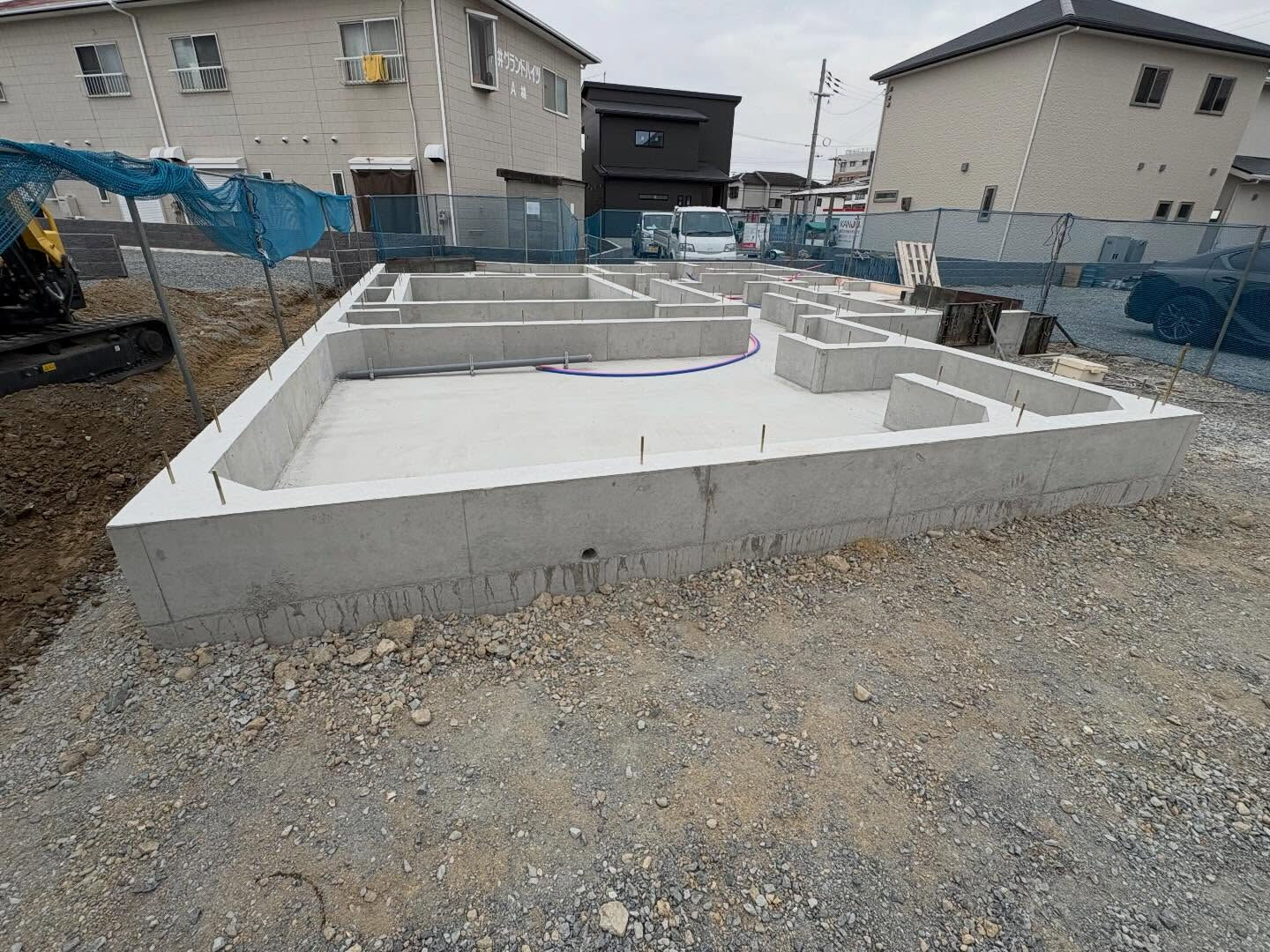 明石市江井島での基礎工事が無事に完了いたしました