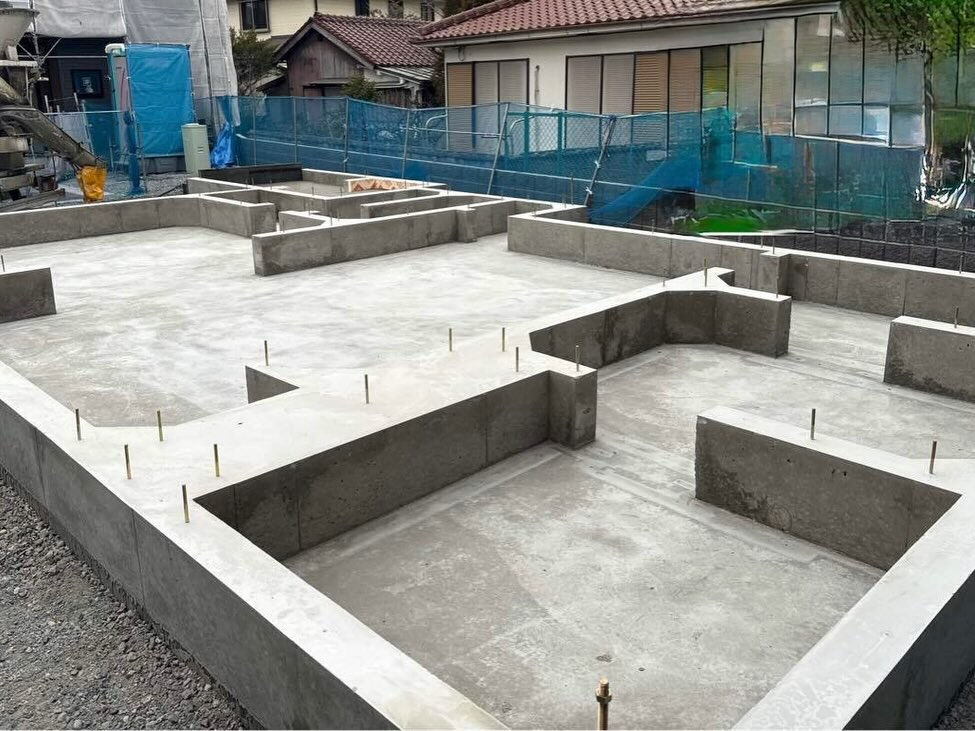 明石市和坂での住宅建設現場における基礎工事の様子をご紹介しま