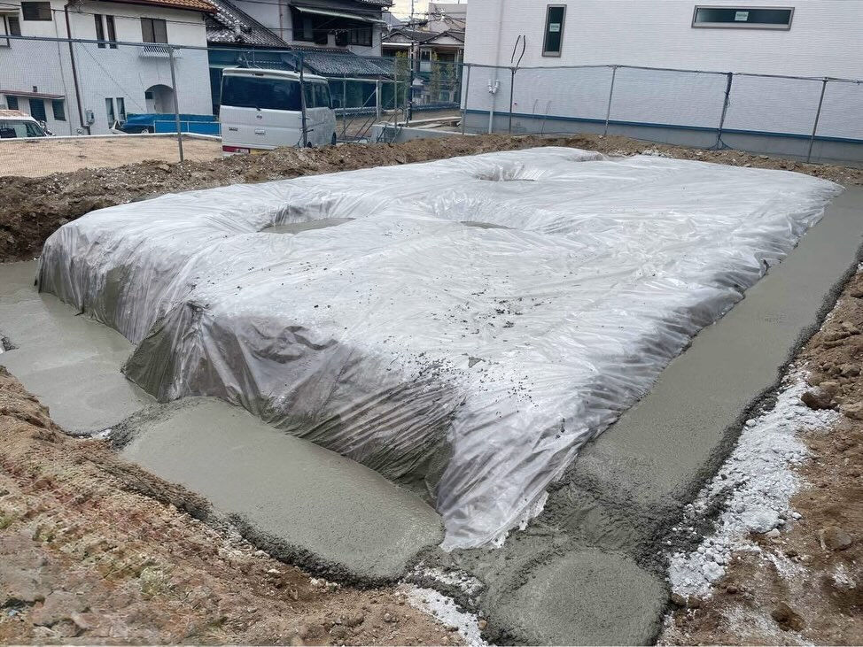 神戸市須磨区高倉町で、新たな建設プロジェクトの基礎工事が始ま
