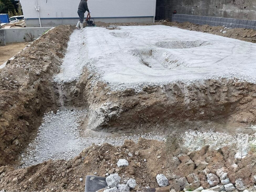 神戸市須磨区高倉町で、新たな建設プロジェクトの基礎工事が始ま
